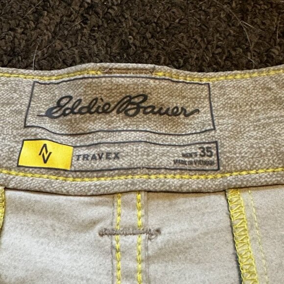 Men's Eddie Bauer Travex Shorts Golf Khaki Stretch Pocket Horizon Guide Size 35 - Picture 5 of 11